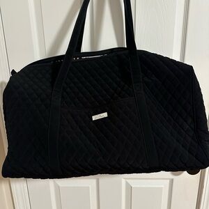 Black Quilted Duffel Bag